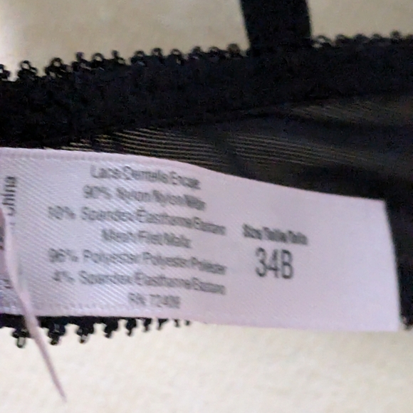 SOPHIE White and Black Lace Padded Bra Size 34B - Picture 14 of 14